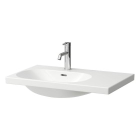 LAUFEN LUA Waschtisch 75 x 46 cm, asymmetrisch Becken links, mit Hahnloch, mit Überlauf