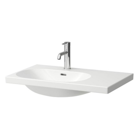 LAUFEN LUA Waschtisch 75 x 46 cm, asymmetrisch Becken links, mit Hahnloch, mit Überlauf