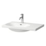 LAUFEN LUA Waschtisch 75 x 46 cm, asymmetrisch Becken links, mit Hahnloch, mit Überlauf