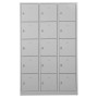 Wolfstahl Schliessfachschrank Stahl 15 Schliessfächer Drehriegelverschluss 119 x 45 x 190 cm