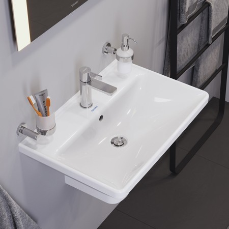 Duravit D-Neo Waschtisch 65 cm, mit 1 Hahnloch und Überlauf