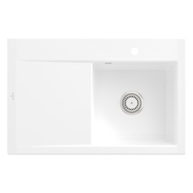 Villeroy & Boch Subway Style 45 Einbauspüle, Ablaufgarnitur mit Handbetätigung, Becken rechts