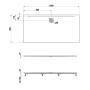 LAUFEN PRO Marbond Duschwanne 180 x 90 x 3,4 cm