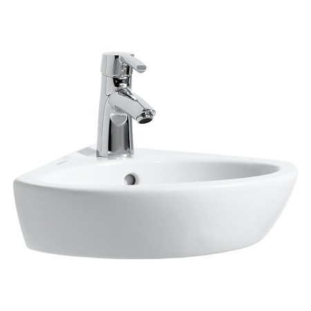 LAUFEN PRO B Eck-Handwaschbecken 44 cm mit Hahnloch und Überlauf