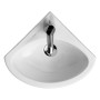 LAUFEN PRO B Eck-Handwaschbecken 44 cm mit Hahnloch und Überlauf