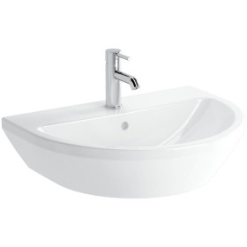 Lavabo VitrA Integra 65 cm, con troppopieno, 1 foro per rubinetto al centro