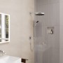 hansgrohe Rainfinity Duschset 130 3 Strahlarten mit Duschstange 65 cm, EcoSmart