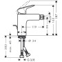 hansgrohe Logis Einhebel Bidetarmatur 100