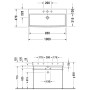 Duravit Vero Air Waschtisch geschliffen mit 1 Hahnloch 100 x 47 cm, mit Überlauf