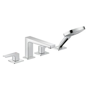 hansgrohe Metropol 4-Loch Wannenrandarmatur mit Hebelgriff