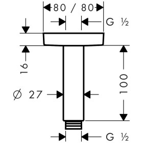 hansgrohe Deckenanschluss E 10 cm