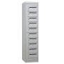 Wolfstahl Schliessfachschrank Verteilerschrank Stahl 10 Schliessfächer Zylinderschloss 40 x 50 x 180 cm