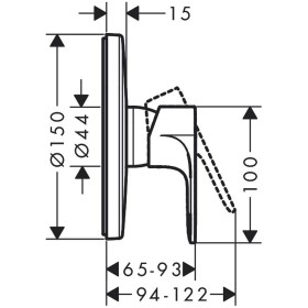 hansgrohe Rebris E Einhebel-Duscharmatur Unterputz für iBox universal