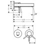 hansgrohe Finoris Einhebel-Waschtischarmatur Unterputz für Wandmontage 16,8 cm