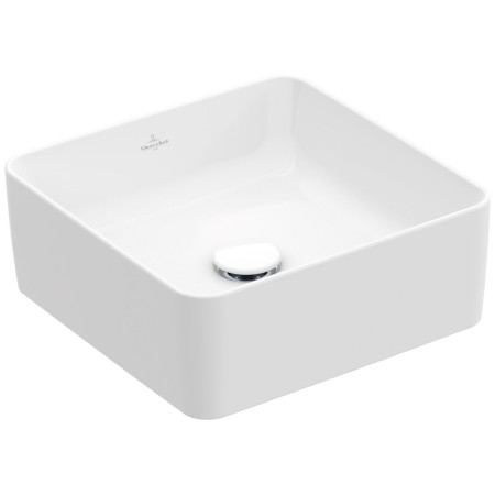 Villeroy & Boch Collaro Aufsatzwaschtisch 38 cm eckig ohne Überlauf, ohne Hahnloch