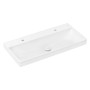 hansgrohe Xelu Q Waschbecken 100 x 48 cm ungeschliffen, mit 2x 1 Hahnloch