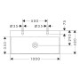 hansgrohe Xelu Q Waschbecken 100 x 48 cm ungeschliffen, mit 2x 1 Hahnloch