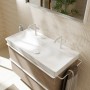 hansgrohe Xelu Q Waschbecken 100 x 48 cm ungeschliffen, mit 2x 1 Hahnloch