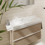 hansgrohe Xelu Q Waschbecken 100 x 48 cm ungeschliffen, mit 2x 1 Hahnloch