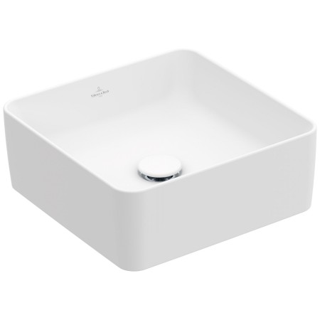 Villeroy & Boch Collaro Aufsatzwaschtisch 38 cm eckig ohne Überlauf, ohne Hahnloch