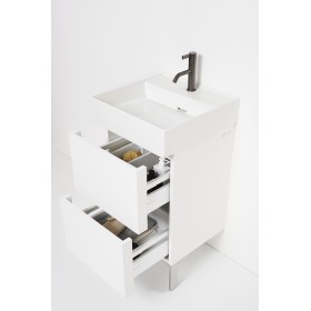 Mitigeur de lavabo monocommande LAUFEN Kartell sans vidage, saillie 13,5 cm
