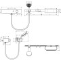 hansgrohe WallStoris Bundle Duschkopf 105, wassersparend, Thermostat, Duschstange 70 cm und Accessoireset