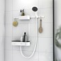 hansgrohe WallStoris Bundle Duschkopf 105, wassersparend, Thermostat, Duschstange 70 cm und Accessoireset