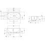 Duravit Luv Badewanne Vorwandversion 180 x 95 cm