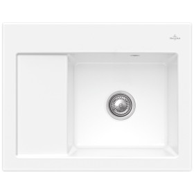 Évier encastrable Villeroy & Boch Subway 45 Compact, bonde à actionnement manuel, cuve à droite
