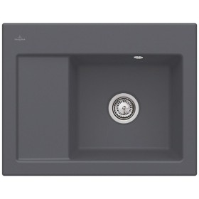 Évier encastrable Villeroy & Boch Subway 45 Compact, bonde à commande manuelle, cuve à droite