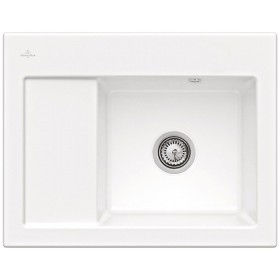 Évier encastrable Villeroy & Boch Subway 45 Compact, bonde à commande manuelle, cuve à droite