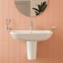 VitrA S20 Waschtisch 65 cm, 1 Hahnloch mittig und Überlauf
