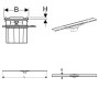 Geberit CleanLine 60 Duschrinne für dünne Bodenbeläge, 130 cm