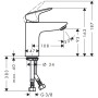 hansgrohe Logis Einhebel-Waschtischmischer 100 CoolStart ohne Ablaufgarnitur