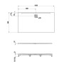 LAUFEN PRO Marbond Duschwanne 160 x 90 x 3,3 cm