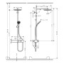 hansgrohe Pulsify Showerpipe 260 1 Strahlart, mit Shower Tablet Select 400