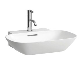 Lavabo da appoggio LAUFEN INO, montato a parete, satinato 56 x 45 cm, con 1 foro per rubinetto e troppopieno