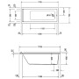 Duravit Starck Badewanne Rechteck 170 x 70 cm