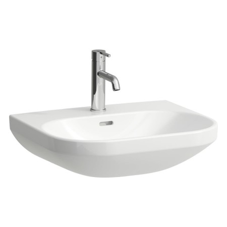 LAUFEN LUA Waschtisch 55 x 46 cm mit Hahnloch, mit Überlauf, nicht unterbaufähig