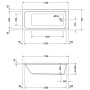 Duravit D-Code Rechteck-Badewanne 170 x 75 cm mit Wannengriffen