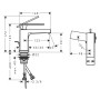 hansgrohe Tecturis E Einhebel-Waschtischarmatur 80 CoolStart wassersparend+ mit Zugstangen-Ablaufgarnitur