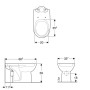 Geberit Renova Stand-WC für AP-Spülkasten aufgesetzt, Abgang horizontal