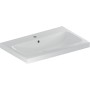 Geberit iCon Aufsatzwaschtisch 75 cm mit Hahnloch mittig und Überlauf