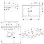Geberit iCon Aufsatzwaschtisch 75 cm mit Hahnloch mittig und Überlauf