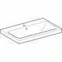 Geberit iCon Aufsatzwaschtisch 75 cm mit Hahnloch mittig und Überlauf