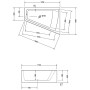 Duravit Paiova Eck-Badewanne 170 x 130 cm Ecke rechts mit angeformter Schürze und Gestell