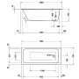 Duravit D-Code Rechteck-Badewanne 160 x 70 cm