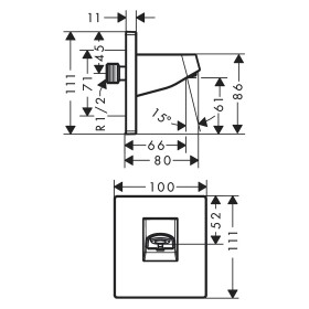 hansgrohe Pulsify Wandanschluss für Duschkopf 105