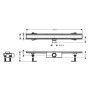 hansgrohe RainDrain Compact Komplettset Duschrinne 80 cm für Standardinstallation
