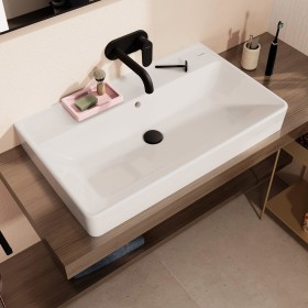 hansgrohe Xanuia Q Aufsatzwaschtisch geschliffen 800/480 ohne Hahnloch mit Überlauf